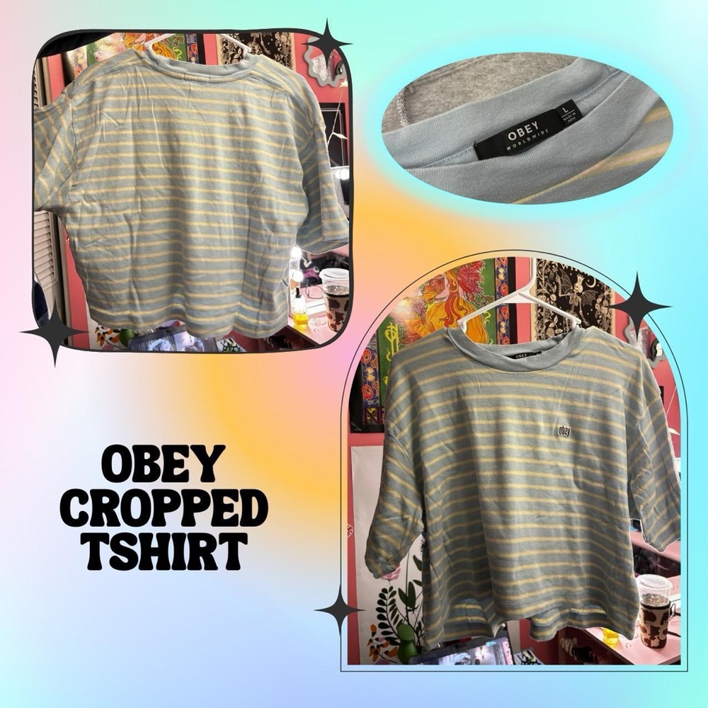 obey cropped tshirt